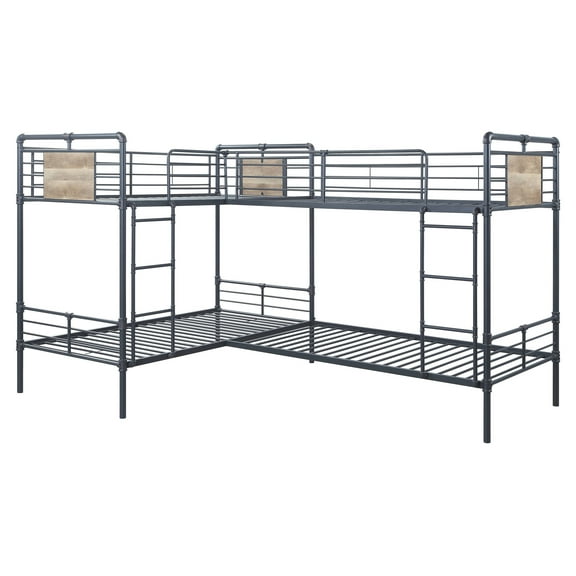 ACME Cordelia Twin over Twin Bunk Bed in Sandy Black and Dark Bronze