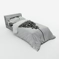 thumbnail image 2 of Ambesonne Boho Bedding Set 3 Pcs, Cramp Fish Style, Twin XL, Black and White, 2 of 2