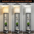 63" Shelf Floor Lamps with Shelves for Living Room Bedroom Office AVV