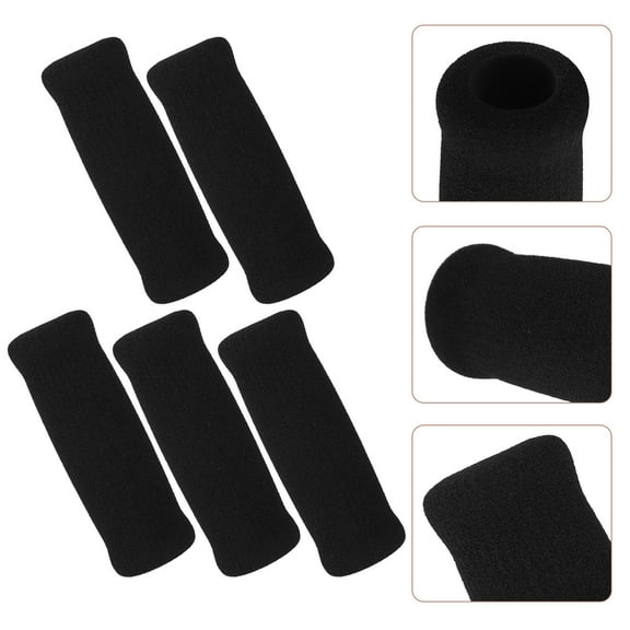 PBPBOX 5Set Black Reusable Crutch Grips Nonslip Grip for Elderly Care
