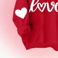 thumbnail image 5 of Valentine Sweatshirts For Kids Crew Neck Long Sleeve Cute Print Pullover Tops Casual Loose Stylish Clothes (1-2 Years, Red-R), 5 of 5