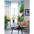 thumbnail image 4 of Hawaii Garden Trees Valance Window Curtains for Living Room Bedroom Kitchen Home Ready-made Youth Room Window Curtains, 4 of 6