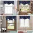 thumbnail image 6 of Tie Up Valances for Windows, Navy Blue Adjustable Valance Curtains Window Treatment for Living Room/Bedroom, Japanese Style Cartoon Cute Cat Animals Rod Pocket Kitchen Curtains & Drapes 42x12 Inch, 6 of 9