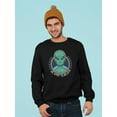 thumbnail image 2 of We Want To Believe Slogan Sweatshirt Men -Image by Shutterstock, Male Medium, 2 of 4