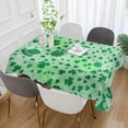 thumbnail image 5 of Coolnut St Patrick's Day Clover Tablecloth, Waterproof Washable Polyester Square Table Cover, Durable Tablecloth for Kitchen Dining Table Party Decor, 60"X 60", 5 of 7