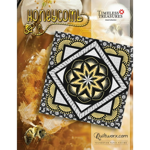 Honeycomb Foundation Paper Piecing Quilt Pattern: Snowfall Series King Quilt Mixer