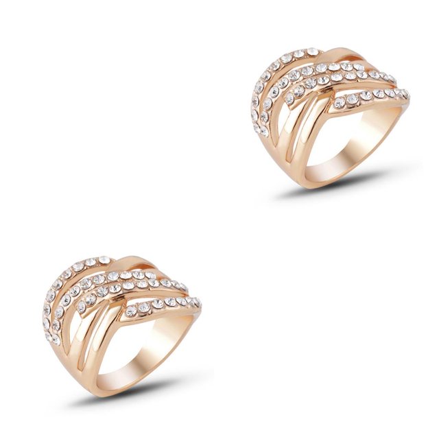 Guardurnaity Anillo de cristal de aleación para mujer, fecha bonita, banquete, boda, adolescentes, esposa, nudillo, joyería, accesorios de regalo Type1 NO1