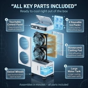 3-Speed Evaporative Air Coolers for Room, Office, Garage, Indoor, Outdoor Use