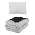 thumbnail image 1 of Edredón Dos vistas Individual Rogga Negro - Gris Perla + Almohada Frosty, 1 of 8