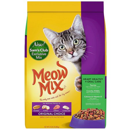 Meow Mix Original Choice Dry Cat Food, Heart Health & Oral Care Formula 24