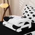 thumbnail image 5 of Manfei Silhouette Cat Zipper Twin Comforter Sets with Fitted Sheet and 2 Pillowcases, Striped Tail Zipper Bedding Set, Black White, Black Reversible, 4 Pieces, 5 of 7
