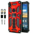 thumbnail image 1 of Value Pack + for Alcatel Lumos (DALN5023) Axel (5002R) with Tempered Glass Hybrid Phone Case Magnet Mount Ready Grip Grids Kickstand Slim Shock Bumper Cover, 1 of 4