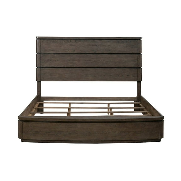 Liberty Furniture King Panel Bed with LED Touch Light, Dresser & Mirror, Night Stand
