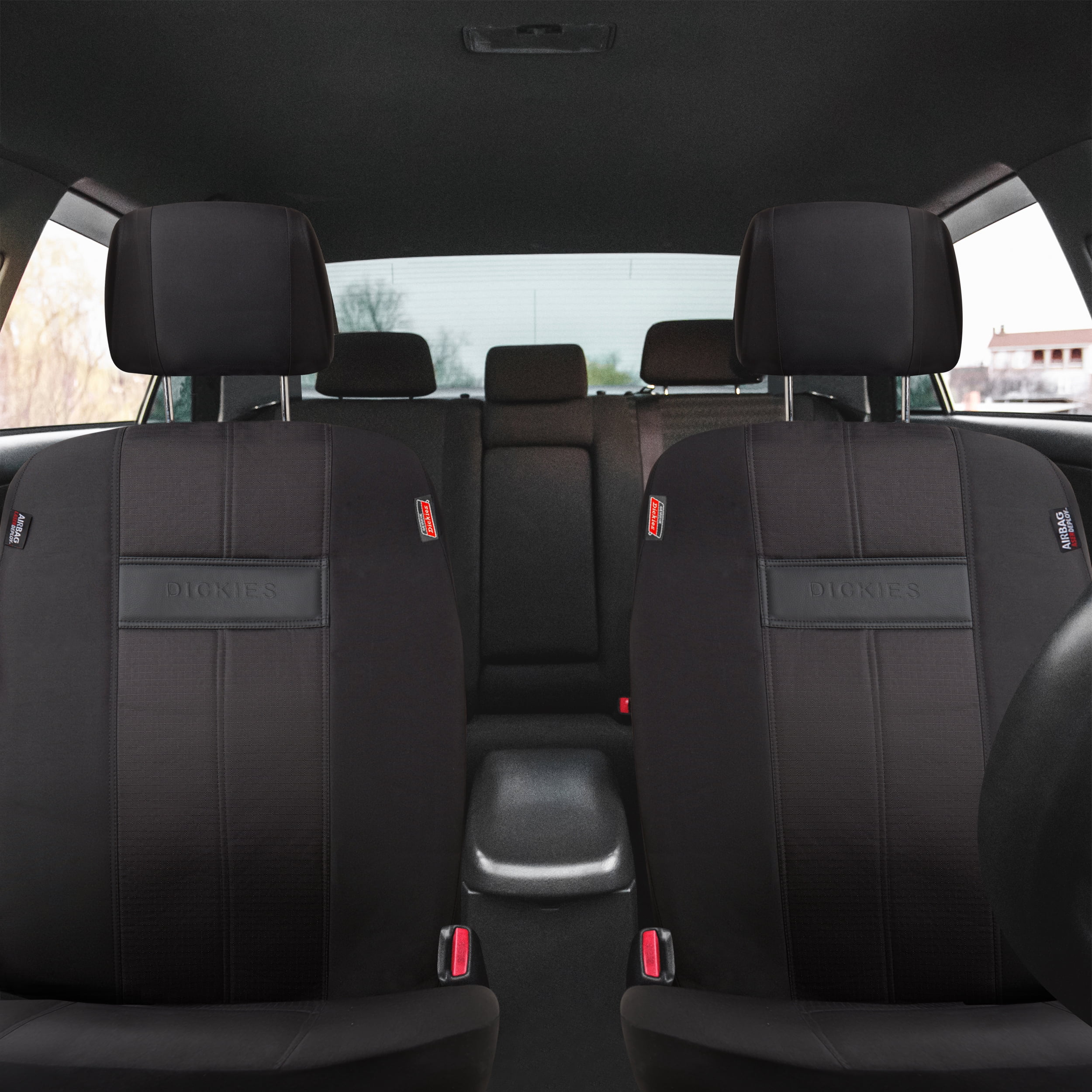 Genuine Dickies 2 Piece Premium Truck Ortega Black Seat Covers, 43608WDC