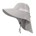 thumbnail image 1 of Chapeau Imperméable à l'Eau en Plein Air pour Uv-protection Pêche Randonnée Jardinage Unisexe Large Bord avec Rabat de Cou Pliable, 1 of 5