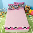 thumbnail image 4 of Manfei Kawaii Baseball Zipper Twin Comforter Sets with Fitted Sheet and 2 Pillowcases, Cute Sports Zipper Bedding Set, Pink Black Red Blue, 4 of 7