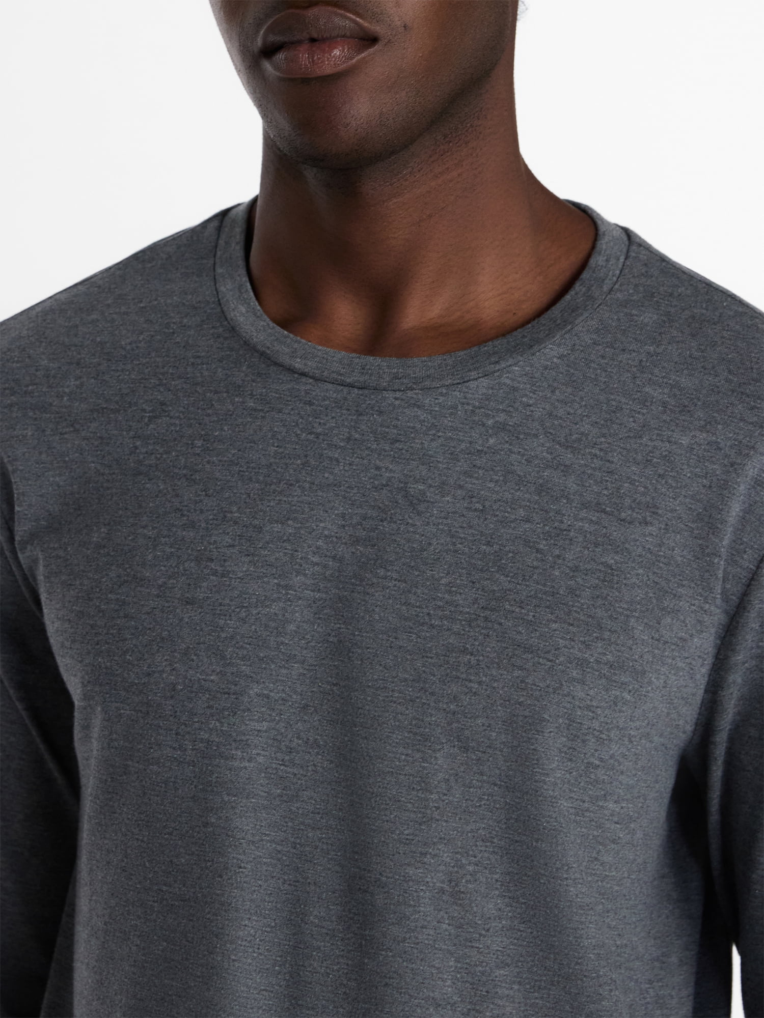 Athletic Works Men's and Big & Tall Men's Tri-Blend Tee with Long Sleeves, Sizes XS-4XLT