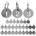 thumbnail image 1 of 30Pcs Number ID Tags Key Chain Stainless Steel Numbered 1-30 Tags Round Shaped Numbered Tags, 1 of 7