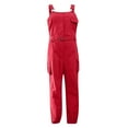 thumbnail image 4 of LEKODE Jumpsuits for Women Rompers for Mom Jumpsuits for Women Casual Jean Romper Womens Overalls Women Jumpsuit Denim Romper for Women Red M, 4 of 9