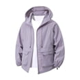 thumbnail image 5 of HOOMEUMY Mens Light Jackets Button Down Casual Cotton Barn Jacket Vintage Military Fall Outwear with Pockets, 5 of 8