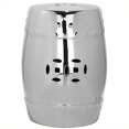 thumbnail image 1 of Safavieh Modern Ming Ceramic Garden Stool in Silver, 1 of 2