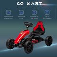thumbnail image 2 of Aosom Kids Pedal Go Kart,Outdoor Ride On Toys with Swing Axle,Adjustable Seat,Handbrake,4 Shock-Absorbing Wheels,Gift for Boys and Girls Aged 3-8 Years Old,Red,Red Plastic Toys Kids Bikes Riding Toys, 2 of 8