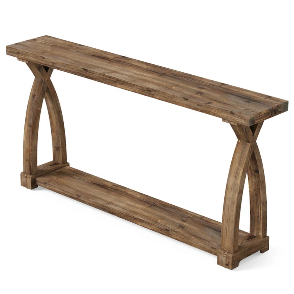 Long Console Table, Slim Narrow Entryway Table, Modern Industrial Accent Table, Sturdy Metal Frame Sofa Back Display Table, Multifunctional Hallway Console for Living Room, Bedroom, Foyer