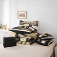 thumbnail image 6 of jejeloiu Football Sport Helmet 7pcs Bedding Comforter Set,Gold White Black Queen Bedding Sets For Boys Teens Reversible, 6 of 8