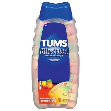 (2 pack) (2 Pack) Tums ultra strength 1000, assorted fruit flavor, chewable tablets, 265 ct