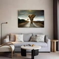 thumbnail image 5 of Single Walking Elephant Canvas Poster Bedroom Decor Sports Landscape Office Room Decor Gift,Frame-style,08x12inch(20x30cm), 5 of 8