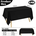 thumbnail image 2 of Mantel rectangular JALANCY, 152 x 259 cm, poliéster negro, paquete de 4, 2 of 7