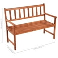 thumbnail image 2 of vidaXL Outdoor Patio Bench Wooden Garden Bench with Cushion Solid Wood Acacia, 2 of 9