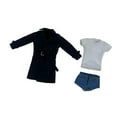 thumbnail image 5 of guohui 1/6 Scale Female Action Figure Doll Clothes Windbreaker + T-t + Denim Shorts black, 5 of 9