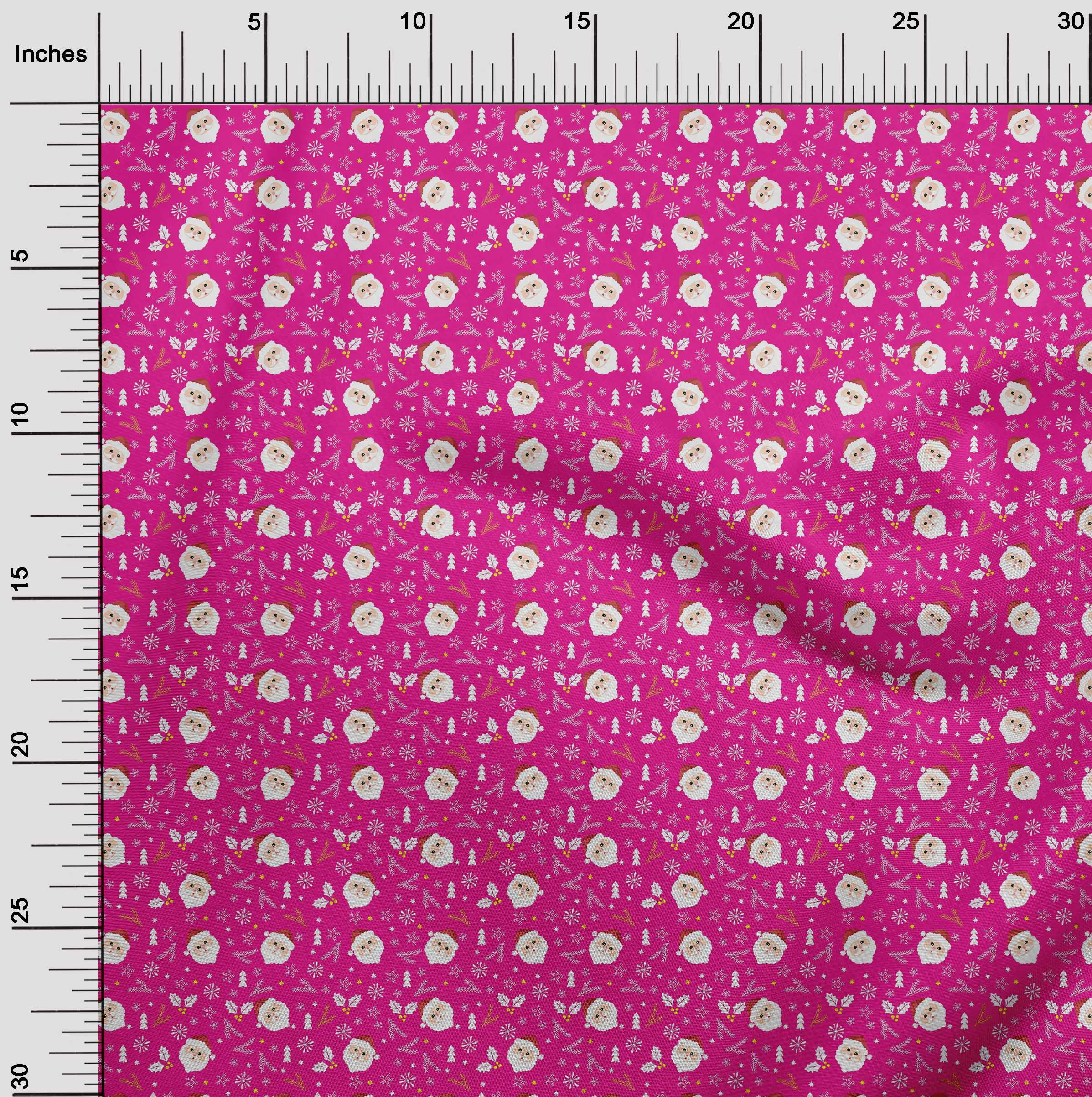 oneOone Cotton Jersey Fuschia Pink Fabric Christmas Sewing Craft Projects Fabric Prints By Yard 58 Inch Wide