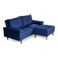 thumbnail image 3 of Sala Modular Sofá Cama Reversible De Lino Azul Modelo Cassanova, 3 of 9