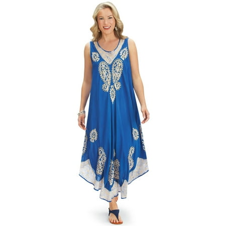 Paisley Medallion Print Bohemian Sleeveless Summer Dress