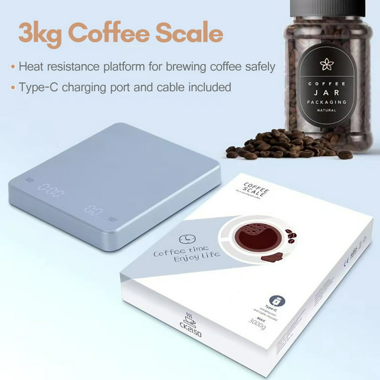 3kg Electronic Coffee Scale, Accurate Electronic Espresso Scale Includ –  BABACLICK