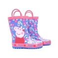 thumbnail image 1 of Peppa Pig Bottes de Pluie pour Filles à Fleurs Violettes avec Poignées (7 UK Enfant), 1 of 6