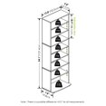 thumbnail image 2 of Furinno JAYA Tour de Rangement Multimédia Gain de Place en Blanc, 2 of 6