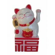 White Money Cat on Fu by Feng Shui Import LLC
