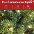 thumbnail image 6 of Makeatree 6 ft Pre-Lit Pencil Christmas Tree, Slim Spruce Holiday Decoration with Incandescent Lights, Metal Hinges & Foldable Base, 6 of 10