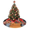thumbnail image 4 of Falda para árbol de Navidad TA-Yi-Or, suave y divertida, collar para árbol de Navidad, decoración navideña de estilo rústico, 48", 4 of 4