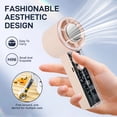 thumbnail image 3 of JELLOO Transparent Portable Handheld Fan, Powerful Turbo Personal Cooling Fan, Digital Display,Rechargeable 3000mAh Battery Operated for Travel/Work/Home/Outdoor, 3 of 4