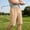 Khaki, variant on IROINNID Men's Elastic Waist Cargo Shorts Multi Pocket Work Shorts Relaxed Fit Straight Leg Outdoor Golf Summer Casual Utility Shorts for Daily Wear