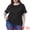 Black, variant on DARING DIVA Women's Plus Textured Rolled Sleeve Tee Crew Neck Blouses 1X White
