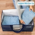 thumbnail image 6 of VENO 4 Pack Moving and Storage Bags, Alternative to Moving Boxes with Lids, Packing Supplies for College Dorm, Large Foldable Heavy-Duty Tote with Window, Zipper (Blue), 6 of 8