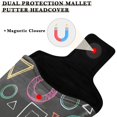 thumbnail image 3 of Haosy Chalk Paint Graphs Golf Mallet Putter Cover Strong Magnetic Leather Golf Club Headcover Closure, 3 of 7
