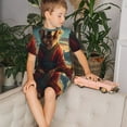 thumbnail image 4 of Balery Meditating Golden Retriever Conjunto de Pijama Infantil de Manga Corta con Estampado – Ropa de Dormir de Algodón Suave-XX-Large, 4 of 6