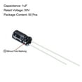 thumbnail image 2 of 1uF 50V Capacitor, Aluminum Electrolytic Capacitors 105C High Temp 50pcs, 2 of 6