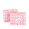 thumbnail image 1 of Caja de regalo de cartón con forma de conejo rosa grande con lazo, 27,5 x 21,5 x 9 cm, 1 of 2